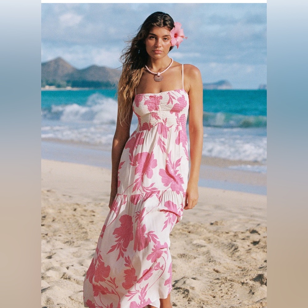 L*Space Mallorca Dress - Pink Floral Beach Dress